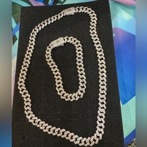 18 white gold filled necklace and bracelet!!! For the set $200